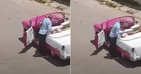 Indignación por impactante video en que una anciana es brutalmente golpeada en Cuba por un hombre en plena calle