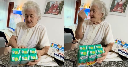 Abuela cubana de 87 años se asombra con el precio de un pack de jugos en España: "Yo creía que era 1.50 cada"