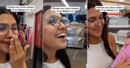 "¡Ay, yo quiero una!": Cubana no puede contener la emoción al entrar a Waldo’s en México
