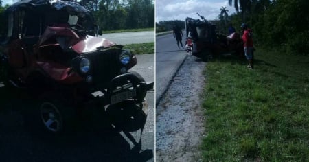 Dos heridos tras accidente provocado por ganado en la vía en Isla de la Juventud