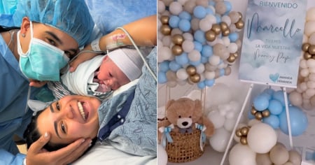 Influencer Amanda Camaraza llega a casa con su bebé y se encuentra con una emotiva sorpresa