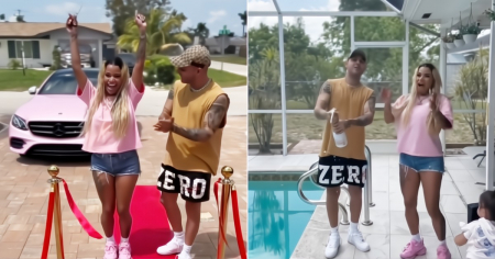 ¡Con champán y alfombra roja! Pareja de cubanos cumplen su sueño americano y así lo celebran en Cape Coral