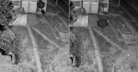 Captado en cámara: Dos ladrones intentan robar un tanque elevado en Santiago de Cuba