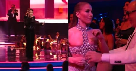 ¡Puso a bailar a JLo! Gloria Estefan celebra 50 años de carrera con sabrosa actuación en los AMAs 2025