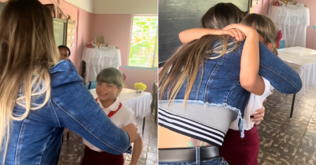 ¡Qué momento! Madre regresa a Cuba y sorprende a su hija en la escuela tras dos años sin verla: "Pude abrazarte"