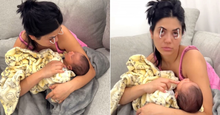 Influencer Amanda Camaraza enseña su estrategia para permanecer despierta mientras su bebé se niega a dormir