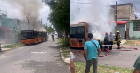 Incendio de ómnibus en La Habana provoca alarma en la zona