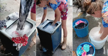 Así lava esta familia cubana, entre apagones y con una lavadora rusa: "No es como las modernas que tienen secadora"