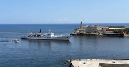 Buque ruso Almirante Vladimirsky llega a La Habana