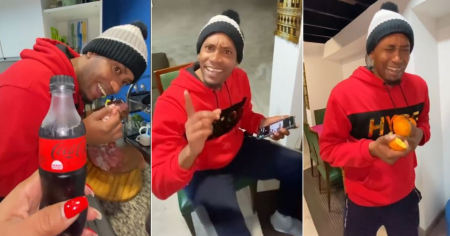 Cubano recién llegado a Uruguay se toma su Coca-Cola del olvido y así reacciona 