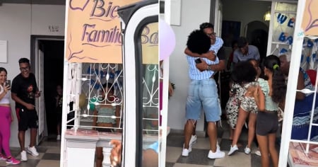¡Qué bella bienvenida! Así recibieron a esta familia en Cuba: "No son vacaciones, es ganas de ver a la familia"