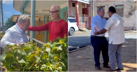 Mike Hammer visita San Antonio de los Baños, cuna del 11J
