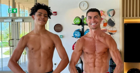 Cristiano Ronaldo sube una foto con su hijo y todos se fijan en lo mismo: ¡Lleva las uñas pintadas!