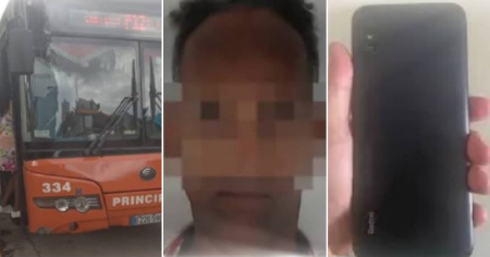 Atrapan a ladrón de celular en transporte público en La Habana