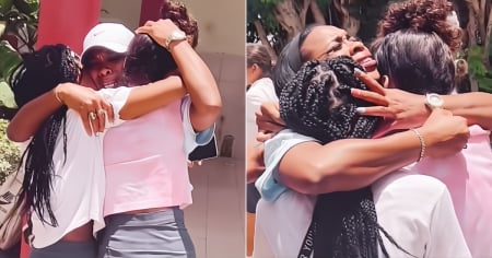 No las veía hace cinco años: Así fue el desgarrador reencuentro de una madre con sus hijas en Cuba