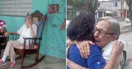 ¡Increíble sorpresa por sus 100! Abuela cubana cumple un siglo y su hermana voló desde Miami a Cuba