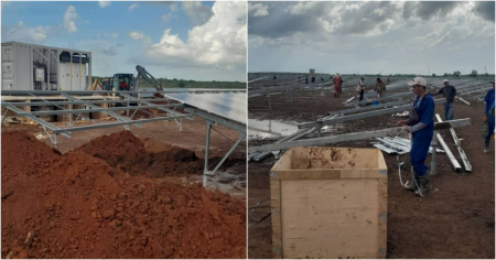 Dos cubanos detenidos por robo de vigas metálicas de un parque solar en Matanzas