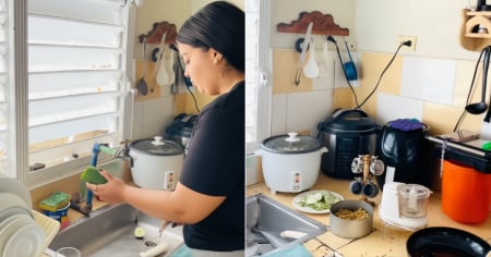 Cubana de la isla inventa en la cocina con sobras de su almuerzo ¡Y da gracias por tenerlo!