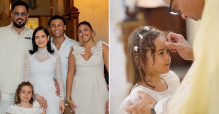 Natti Natasha y Raphy Pina bautizan a su hija Vida en una ceremonia sencilla, elegante y llena de fe: “Con Dios siempre primero”
