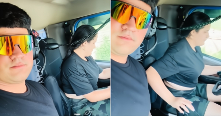 Cubano enseña a su esposa a manejar el camión tras "256 intentos" y lo contó todo en TikTok: “Sobreviví”