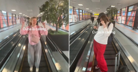 Dos jóvenes celebran emocionadas su viaje a Cuba y los cubanos reaccionan: "No saben lo que les espera"