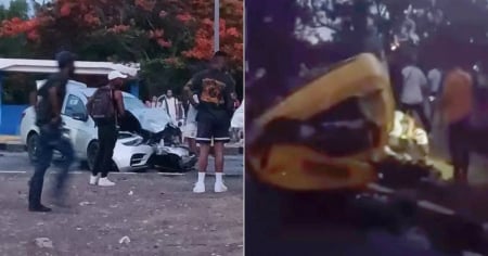Aparatoso choque en La Habana entre un taxi y auto de turismo