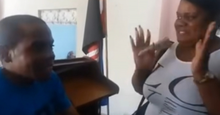 Trabajadora cubana se emociona al ver a Yusuam Palacios