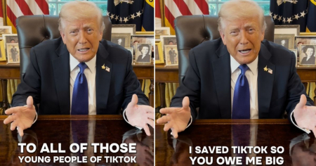 Trump lanza mensaje a los jóvenes: “Yo salvé TikTok, así que me deben una”
