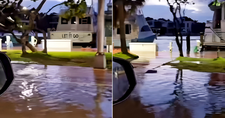 Marea real inunda Miami: Calles y rampas para botes bajo el agua