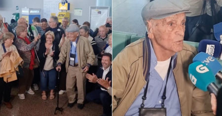 El emocionante regreso de un gallego desde Cuba: se fue con 25 años y vuelve con 100