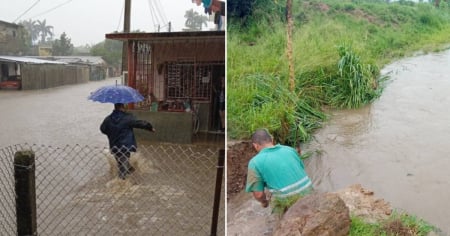 ¡Cienfuegos bajo agua! Lluvias torrenciales inundan calles y viviendas en pocas horas