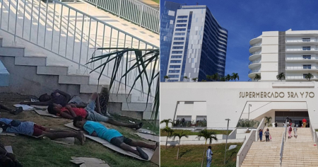 Impactan imágenes de niños durmiendo en los jardines de un hotel en La Habana