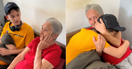 Primero no lo reconoció, luego no pudo contener las lágrimas: Bisabuela vive el reencuentro más emotivo en Cuba