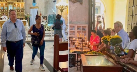 Mike Hammer asiste en La Habana a la misa por los 100 años de Celia Cruz