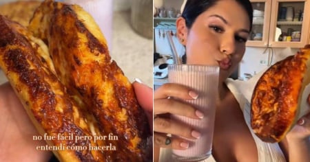 Influencer italiana prepara su receta de la pizza cubana