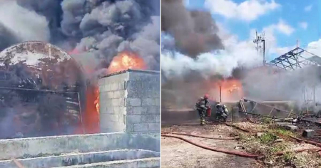 Incendio en depósitos de combustible provoca gran columna de humo negro en La Habana