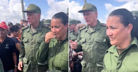 Díaz-Canel visita Río Cauto tras las históricas inundaciones por Melissa: “¿Ya bajó el agua?”