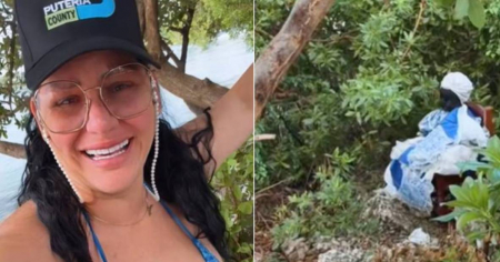 Angelina Castro salva ofrenda a Yemayá en Key Biscayne: “No sé de quién es, pero ashé y que se le cumpla”