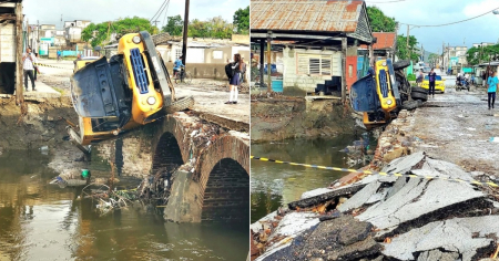 Aparatoso accidente en puente de Holguín