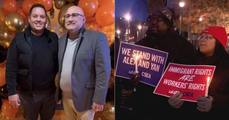 Realizan vigilia en Nueva York por pareja cubana detenida por ICE: “Queríamos tenerlos en casa para Navidad”