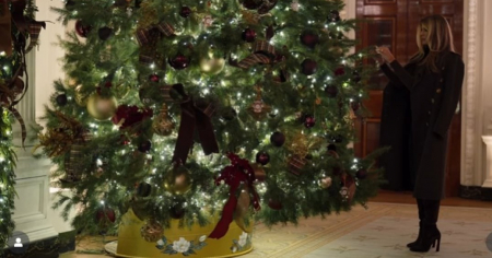Melania Trump devuelve el glamour navideño a la Casa Blanca con una decoración majestuosa