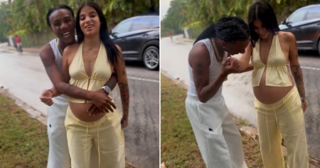 “Gracias a él puedo vivir mi embarazo tranquila”: Pareja de Velito El Bufón derrite las redes con su mensaje