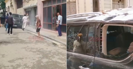 "De milagro no mató a uno": Balcón cae sobre un auto en La Habana