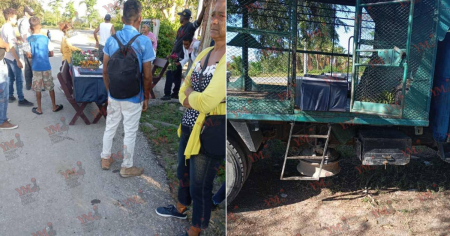 "Ni morir en paz se puede": Trasladan ataúd en un camión jaula en Santiago de Cuba por falta de vehículo fúnebre