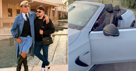 ¡El Divo se bota con regalazo de lujo para su esposo! Le obsequia un Mercedes descapotable como el suyo