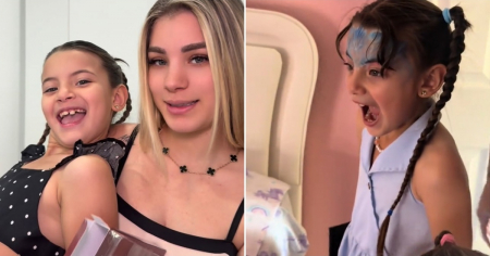 Claudia Artiles sorprende a las hijas de Ultrack con un tierno regalo: “Yo las trato como mías”