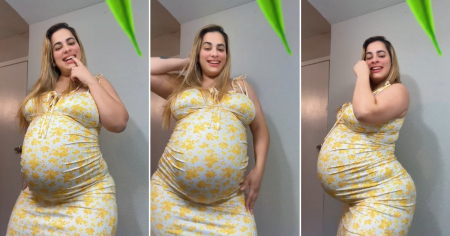 Cubana embarazada arrasa bailando reparto desde Houston al ritmo de Charly & Johayron