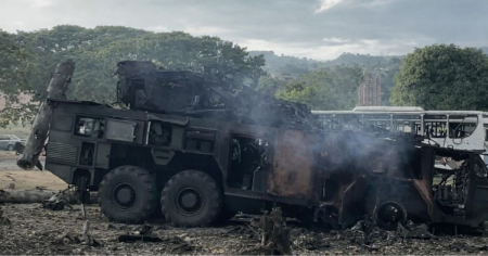 Video de TV venezolana muestra sistema antiaereo ruso destruido en Caracas