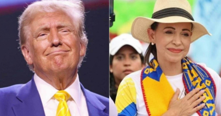 Trump dice que sería “un gran honor” recibir el Nobel de la Paz que María Corina Machado le ofreció
