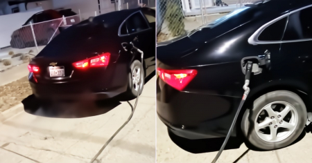 ¡Qué locura! Cubano en EE. UU. se lleva la manguera de gasolina puesta y lo sube todo a TikTok